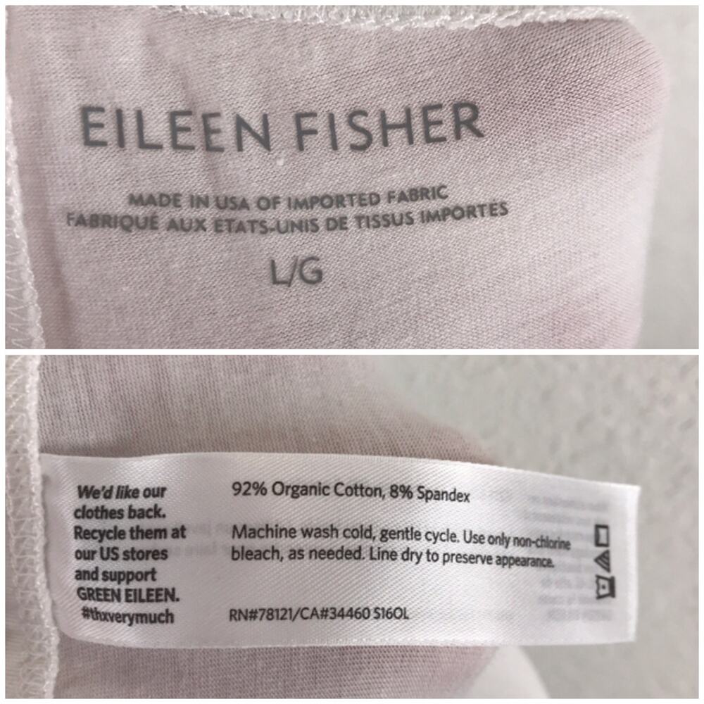 NWT Eileen Fisher Lightweight Cropped Organic Cotton Stretch Jersey Leggings L - Picture 7 of 11